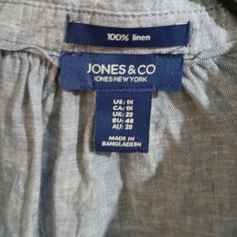 Women's Linen Button-Up Tops - Pink, Blue, and Coral Rolled Up Sleeves - Picture 11 of 14